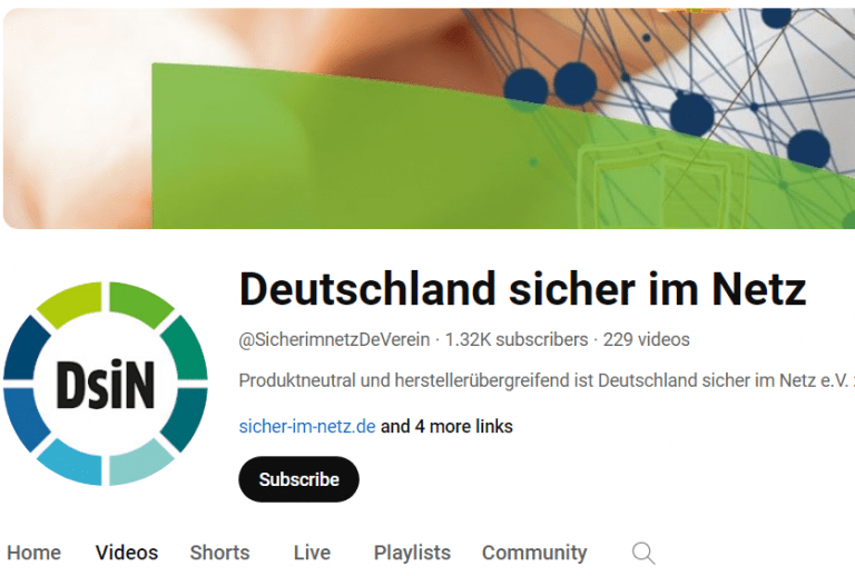 Logo Youtube Channel DsiN