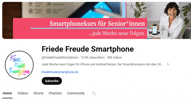 Logo Youtube Channel friedefreudesmartphone