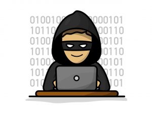 Hacker Laptop Grau