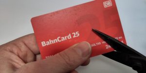 Bahncard zerschnitten